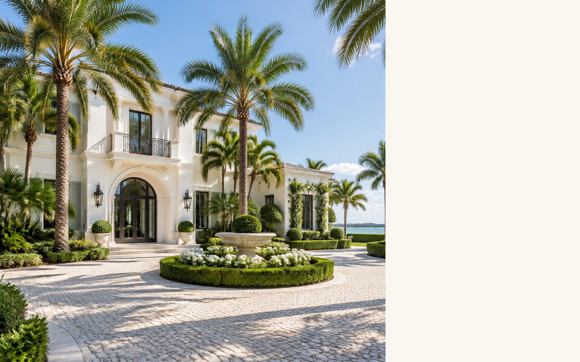 Grand Palm Beach estate entrance