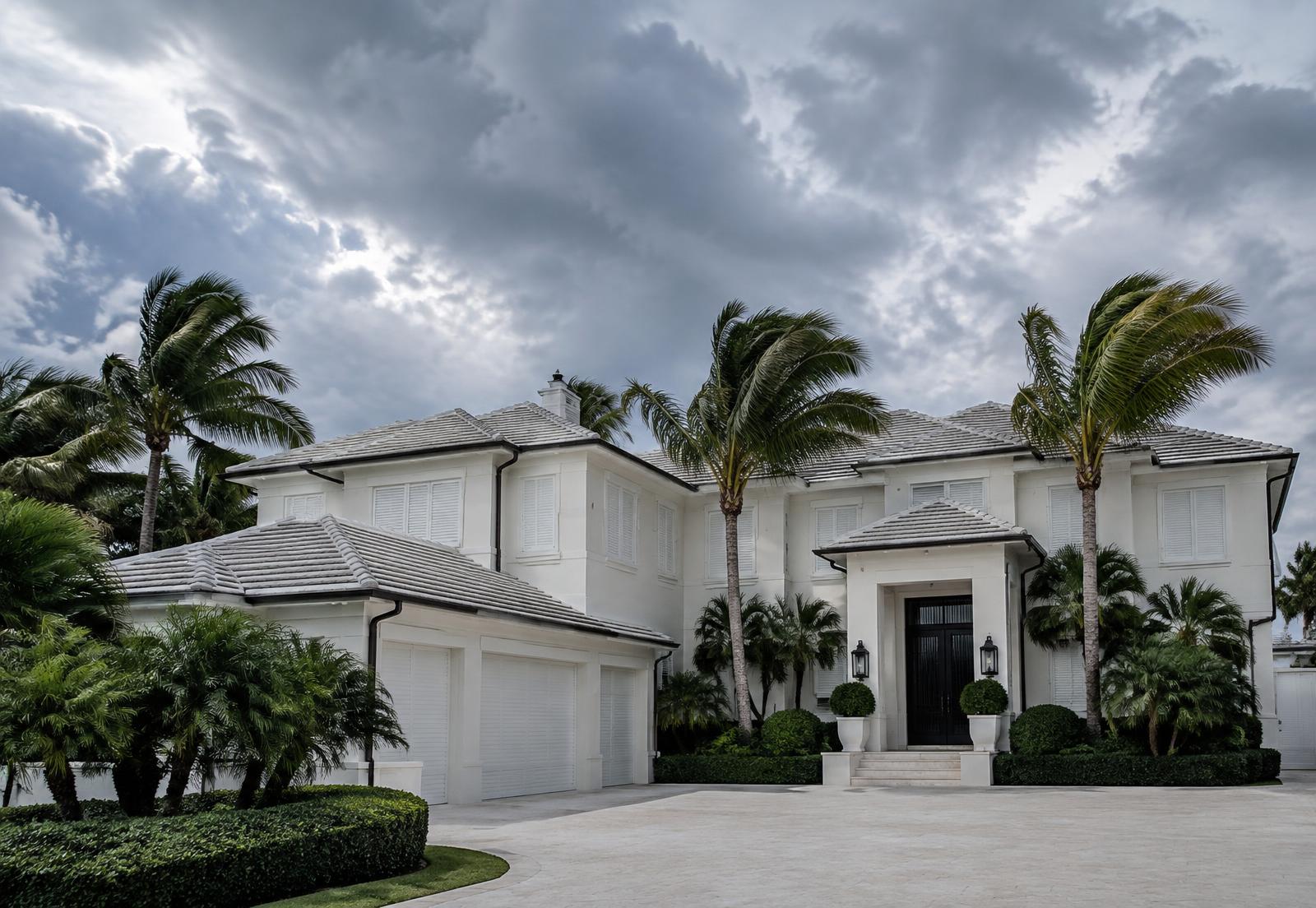 Palm Beach residence secured for hurricane conditions